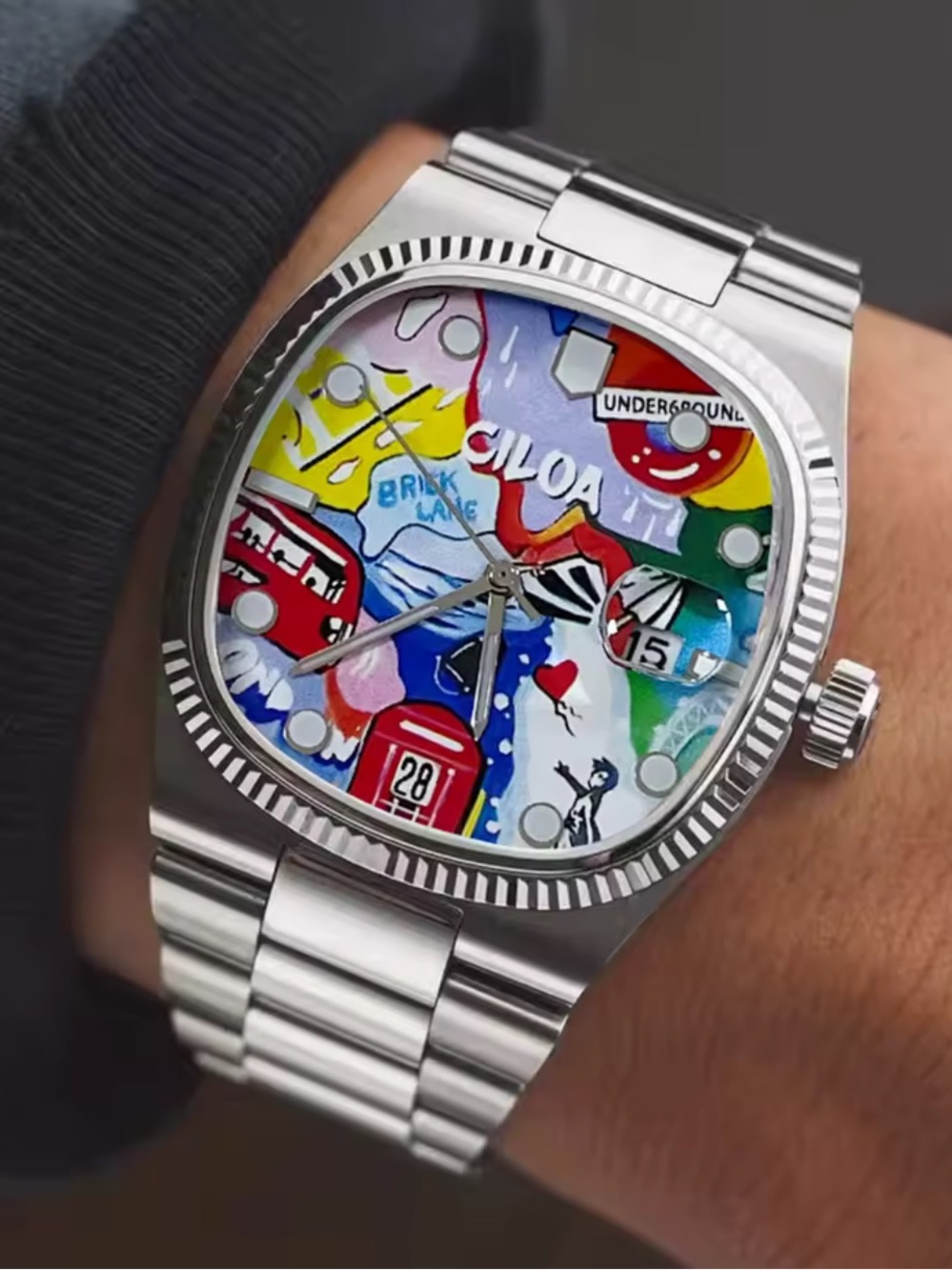 Colorful London Art Dial Watch